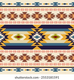 Navajo pattern design. Native American style. Can be used in fabric design for clothing, textile, wrapping, background, wallpaper, carpet, embroidery, print