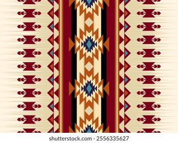 Navajo pattern design. Native American style. Can be used in fabric design for clothing, textile, wrapping, background, wallpaper, carpet, embroidery, print