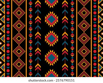 Navajo pattern design. Native American style. Can be used in fabric design for clothing, textile, wrapping, background, wallpaper, carpet, embroidery, print