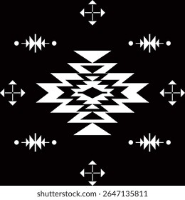 Motif Navajo. Le style amérindien. Peut être utilisé dans la conception de tissu pour les vêtements, le textile, l'emballage, arrière-plan, fond d'écran, tapis, broderie, impression
