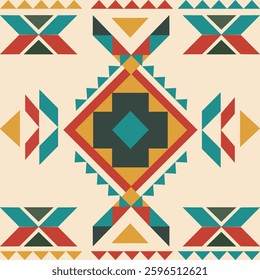 Navajo pattern Geometric shape  , Seamless pattern in vector. Geometric ethic in Native American, Mexican ,African style. Design for fabric, clothing, Textile, rug, blanket, print, paper, etc.

