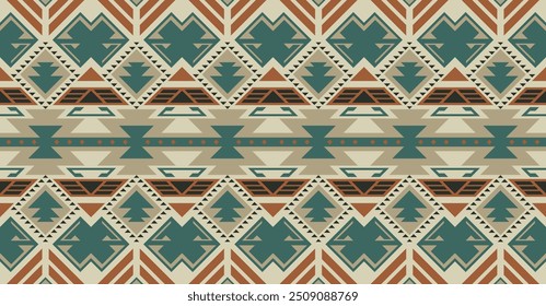 Navajo pattern for making pillows Seamless geometric pattern, Aztec style, used to print blankets and rugs.