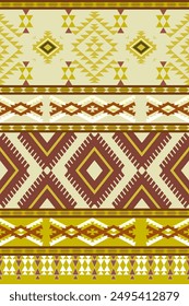 Navajo pattern, Native American, native fabric, geometric, pastel yellow tones.