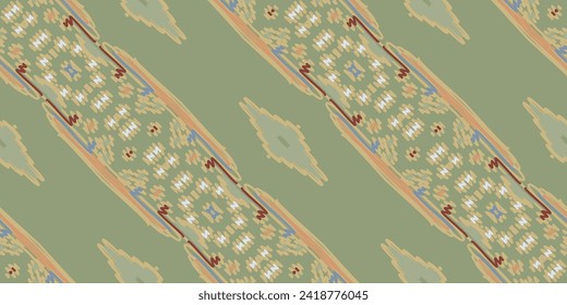 Navajo pattern Seamless Bandana print silk Motif embroidery, Ikat embroidery vector Design for Print jacquard slavic pattern folklore pattern kente arabesque