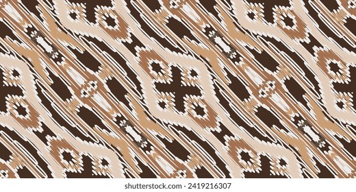 Navajo pattern Seamless Bandana print silk Motif embroidery, Ikat embroidery vector Design for Print Texture fabric saree sari carpet. kurta vector patola saree