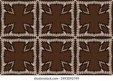 Navajo pattern Seamless Scandinavian pattern Motif embroidery, Ikat embroidery vector Design for Print Texture fabric saree sari carpet. kurta vector patola saree