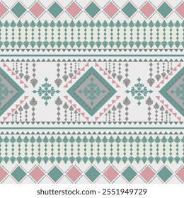 Navajo pattern Square shape on a gray background brown geometric shapes Seamless zigzag pattern triangular shape illustration design Design lines for skirts, clothing, rugs, prints, knitting.