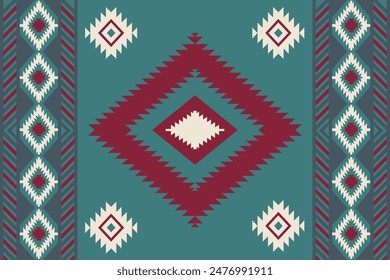 Navajo pattern.Square shape on grey background.Geometric shape.Zigzag pattern.Seamless.Triangle shape.DIgital design.Illustration.Line.Design for skirt.Clothes.Carpet.Printing. Knitting
