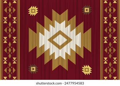Navajo pattern.Square shape on grey background.Geometric shape.Zigzag pattern.Seamless.Triangle shape.DIgital design.Illustration.Line.Design for skirt.Clothes.Carpet.Printing. Knitting