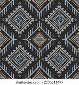 Navajo seamless pattern. Aztec geometric seamless patterns, American Mexican southwest Navajo, Native ethnic, Tribal, seamless design. Tribal Zigzag pattern. Design for textile printing, home decor