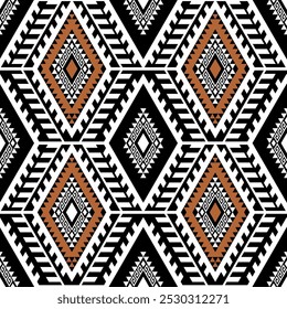 Navajo seamless pattern. Aztec geometric seamless patterns, American Mexican southwest Navajo, Native ethnic, Tribal, seamless design. Tribal Zigzag pattern. Design for textile printing, home decor