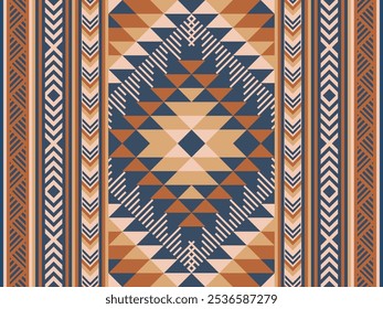 Patrón Navajo sin fisuras. Patrones geométricos aztecas sin costuras, suroeste mexicano americano Navajo, étnico nativo, tribal, diseño sin costuras. Patrón en zigzag. Diseño navajo para impresión textil, decoración del hogar