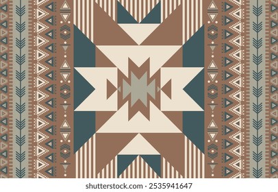 Patrón Navajo sin fisuras. Patrones geométricos aztecas tribales sin fisuras, suroeste mexicano americano Navajo, étnico nativo, diseño tribal, sin fisuras. Zigzag patrón. diseño para la impresión textil, decoración del hogar