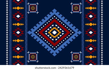 Navajo southwest geometric seamless pattern fabric colorful design for textile printing