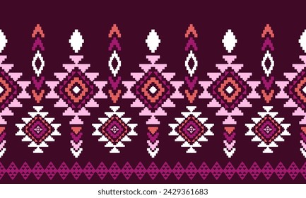 Navajo southwest geometric seamless pattern fabric colorful design for textile printing