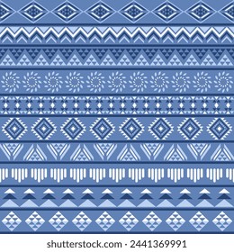 Navajo southwest geometric seamless pattern fabric colorful design for textile printing