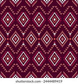 Navajo southwest geometric seamless pattern fabric colorful design for textile printing