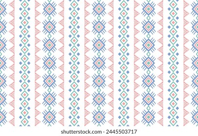 Navajo southwest geometric seamless pattern fabric colorful design for textile printing