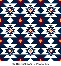 Navajo southwest geometric seamless pattern fabric colorful design for textile printing