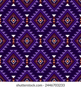 Navajo southwest geometric seamless pattern fabric colorful design for textile printing