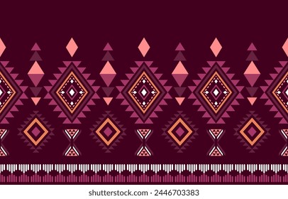 Navajo southwest geometric seamless pattern fabric colorful design for textile printing