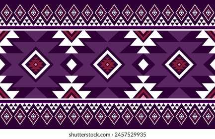 Navajo southwest geometric seamless pattern fabric colorful design for textile printing