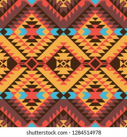 Navajo style seamless pattern