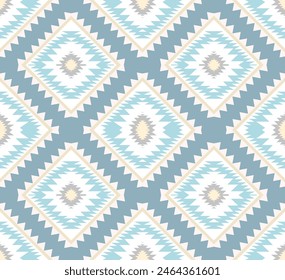 Navajo tribal ethnic Aztec  seamless pattern. South Western motif Mexican. Vector Navajo textile. Boho rug Woven carpet decor style. Design for Batik, fabric, clothing. Geometric ornament Indian.  
