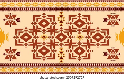  Navajo Tribal and Native American seamless pattern Ethnic SouthWestern decor style. Boho geometric ornament. Vector seamless pattern. Mexican blanket, rug,Woven, carpet, Aztec ornament pattern 