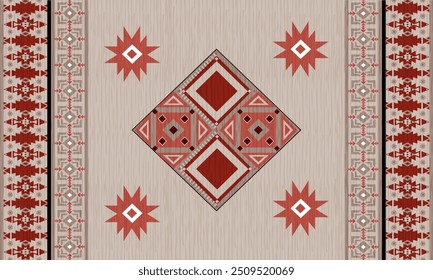  Navajo Tribal and Native American seamless pattern Ethnic SouthWestern decor style. Boho geometric ornament. Vector seamless pattern. Mexican blanket, rug,Woven, carpet, Aztec ornament pattern
