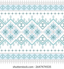 Navajo tribal seamless vector pattern with boho geometric shapes. Inspired by ethnic southwestern decor, Mexican blankets, and woven rugs. Ideal for textiles, packaging, and interior design.
