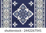Navajo tribal vector pattern. Native American ornament. Ethnic South Western decor style. Boho geometric ornament.Ikat floral paisley embroidery blanket, rug. Woven carpet