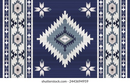 Navajo tribal vector pattern. Native American ornament. Ethnic South Western decor style. Boho geometric ornament. blanket, rug. Woven carpet