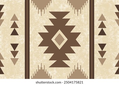 Navajo tribal vector pattern. Native American ornament. Ethnic South Western decor style. Boho geometric ornament.Ikat floral paisley embroidery blanket, rug. Woven carpet