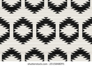Navajo tribal vector pattern. Native American ornament. Ethnic South Western decor style. Boho geometric ornament.Ikat floral paisley embroidery blanket, rug. Woven carpet