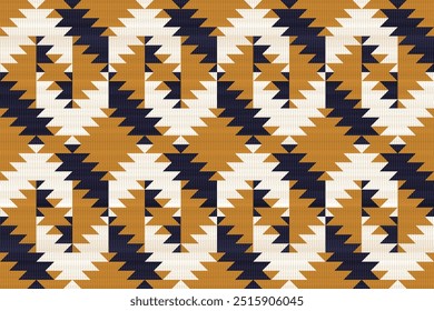 Navajo-Stammes-Vektormuster. Indianerornament. Ethnische südwestliche Dekoration Stil. Boho geometrische Ornament.Ikat florale Paisley Stickerei Decke, Teppich. Gewebter Teppich