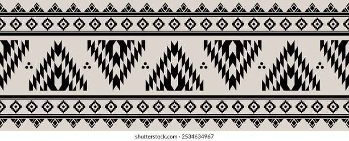 Navajo tribal vector pattern. Native American ornament. Ethnic South Western decor style. Boho geometric ornament.Ikat floral paisley embroidery blanket, rug. Woven carpet