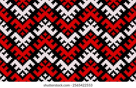 Navajo tribal vector pattern. Native American ornament. Ethnic South Western decor style. Boho geometric ornament. Ikat embroidery blanket, rug. Woven carpet. Mexican fabric fashion.