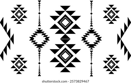 Navajo tribal vector pattern. Native American ornament. Ethnic South Western decor style. Boho geometric ornament.Ikat floral paisley embroidery blanket, rug. Woven carpet