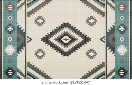 Navajo tribal vector seamless pattern. Native American ornament. Ethnic South Western decor style. Boho geometric ornament. Vector seamless pattern. Mexican blanket, rug. Woven carpet illustration.