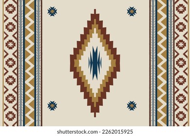 Navajo tribal vector seamless pattern. Native Indian ornament. Ethnic South Western decor style. Boho geometric ornament. Vector seamless pattern. Mexican blanket, rug. carpet illustration.geometric