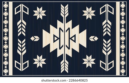 Navajo tribal vector seamless pattern. Native American ornament. Ethnic South Western decor style. Boho geometric ornament. Vector seamless pattern. Mexican blanket, rug. Woven carpet illustration