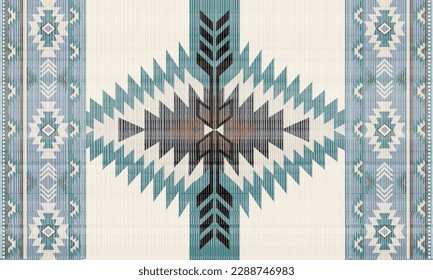 Navajo tribal vector seamless pattern. Native American ornament. Ethnic South Western decor style. Boho geometric ornament. Vector seamless pattern. Mexican blanket, rug. Woven carpet illustration.