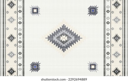 Navajo tribal vector seamless pattern. Native American ornament. Ethnic South Western decor style. Boho geometric ornament. Vector seamless pattern. Mexican blanket, rug. Woven carpet illustration