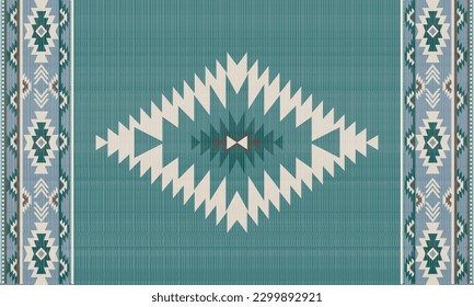 Navajo tribal vector seamless pattern. Native Indian ornament. Ethnic South Western decor style. Boho geometric ornament. Vector seamless pattern. Mexican blanket, rug. Woven carpet illustration.