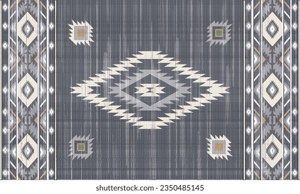 Navajo tribal vector seamless pattern. Native American ornament. Ethnic South Western decor style. Boho geometric ornament. Vector seamless pattern. Mexican blanket, rug. Woven carpet illustration	