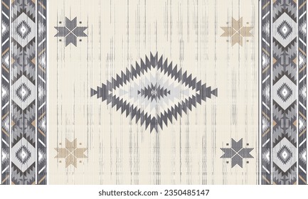 Navajo tribal vector seamless pattern. Native American ornament. Ethnic South Western decor style. Boho geometric ornament. Vector seamless pattern. Mexican blanket, rug. Woven carpet illustration	