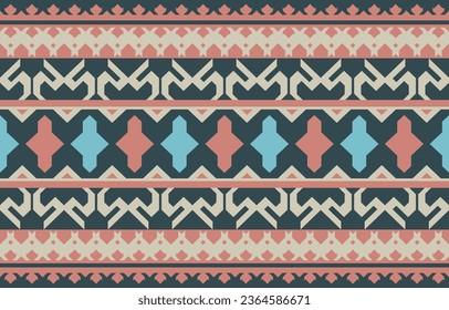 Navajo tribal vector seamless pattern. Native American ornament. Ethnic South Western decor style. Boho geometric ornament. Vector seamless pattern. Mexican blanket, rug. Woven carpet	
