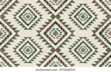 Navajo tribal vector seamless pattern. Native American ornament. Ethnic South Western decor style. Boho geometric ornament. Vector seamless pattern. Mexican blanket, rug. Woven carpet illustration