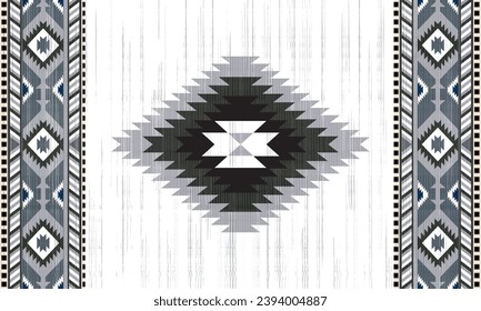 Navajo tribal vector seamless pattern. Native American ornament. Ethnic South Western decor style. Boho geometric ornament. Vector seamless pattern. Mexican blanket, rug. Woven carpet illustration.